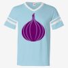 V-Neck Jersey with Striped Sleeves Thumbnail