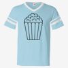 V-Neck Jersey with Striped Sleeves Thumbnail