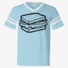 V-Neck Jersey with Striped Sleeves Thumbnail