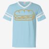 V-Neck Jersey with Striped Sleeves Thumbnail