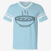 V-Neck Jersey with Striped Sleeves Thumbnail