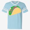 V-Neck Jersey with Striped Sleeves Thumbnail