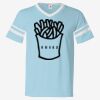 V-Neck Jersey with Striped Sleeves Thumbnail