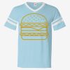 V-Neck Jersey with Striped Sleeves Thumbnail
