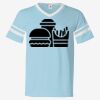 V-Neck Jersey with Striped Sleeves Thumbnail