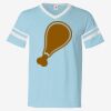 V-Neck Jersey with Striped Sleeves Thumbnail