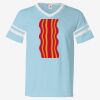 V-Neck Jersey with Striped Sleeves Thumbnail