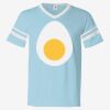 V-Neck Jersey with Striped Sleeves Thumbnail