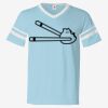 V-Neck Jersey with Striped Sleeves Thumbnail