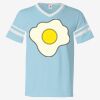 V-Neck Jersey with Striped Sleeves Thumbnail
