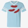 V-Neck Jersey with Striped Sleeves Thumbnail