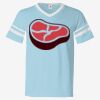 V-Neck Jersey with Striped Sleeves Thumbnail