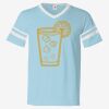 V-Neck Jersey with Striped Sleeves Thumbnail