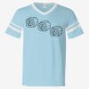 V-Neck Jersey with Striped Sleeves Thumbnail