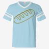 V-Neck Jersey with Striped Sleeves Thumbnail