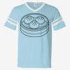 V-Neck Jersey with Striped Sleeves Thumbnail