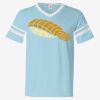 V-Neck Jersey with Striped Sleeves Thumbnail
