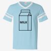 V-Neck Jersey with Striped Sleeves Thumbnail