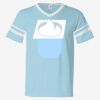 V-Neck Jersey with Striped Sleeves Thumbnail