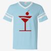 V-Neck Jersey with Striped Sleeves Thumbnail