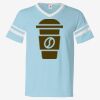 V-Neck Jersey with Striped Sleeves Thumbnail