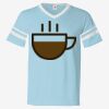 V-Neck Jersey with Striped Sleeves Thumbnail