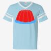 V-Neck Jersey with Striped Sleeves Thumbnail