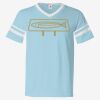 V-Neck Jersey with Striped Sleeves Thumbnail