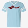 V-Neck Jersey with Striped Sleeves Thumbnail