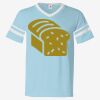 V-Neck Jersey with Striped Sleeves Thumbnail