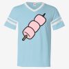 V-Neck Jersey with Striped Sleeves Thumbnail