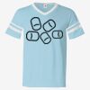 V-Neck Jersey with Striped Sleeves Thumbnail