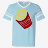 V-Neck Jersey with Striped Sleeves Thumbnail