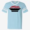 V-Neck Jersey with Striped Sleeves Thumbnail