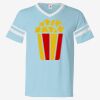 V-Neck Jersey with Striped Sleeves Thumbnail