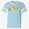 V-Neck Jersey with Striped Sleeves Thumbnail
