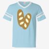 V-Neck Jersey with Striped Sleeves Thumbnail