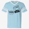 V-Neck Jersey with Striped Sleeves Thumbnail