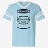 V-Neck Jersey with Striped Sleeves Thumbnail