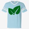V-Neck Jersey with Striped Sleeves Thumbnail