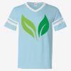 V-Neck Jersey with Striped Sleeves Thumbnail