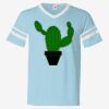 V-Neck Jersey with Striped Sleeves Thumbnail