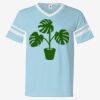V-Neck Jersey with Striped Sleeves Thumbnail