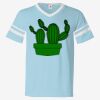 V-Neck Jersey with Striped Sleeves Thumbnail