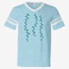 V-Neck Jersey with Striped Sleeves Thumbnail