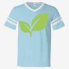 V-Neck Jersey with Striped Sleeves Thumbnail