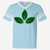 V-Neck Jersey with Striped Sleeves Thumbnail