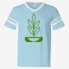 V-Neck Jersey with Striped Sleeves Thumbnail