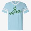 V-Neck Jersey with Striped Sleeves Thumbnail