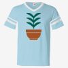V-Neck Jersey with Striped Sleeves Thumbnail